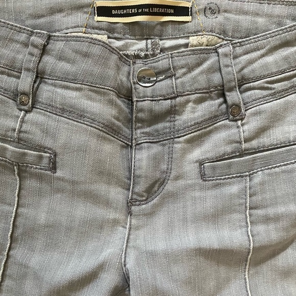 Daughter of The Liberation Anthropologie Gray Wide Leg Jean - Picture 4 of 6